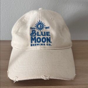 American Eagle Outfitters Cream Cap with Blue Logo